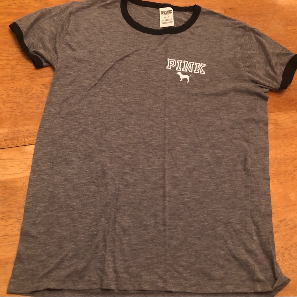 Pink T-shirt with pup mascot very good cond Sz M